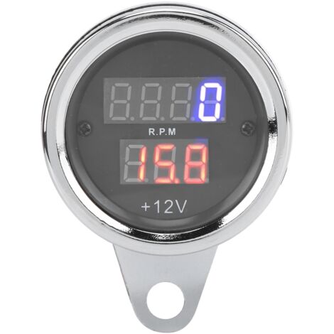 Jeffergarden Tachymètre 3 en 1 pour moto, compteur de vitesse, odographe, écran LCD, fer résistant aux UV, 12V