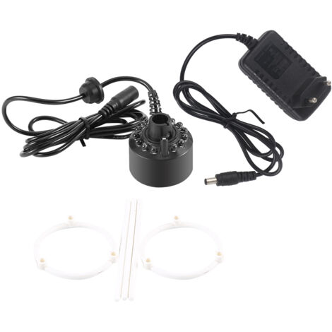 1Pc 12LED brumisateur coloré pour étang de fontaine d'eau avec adaptateur secteur 110-240V prise américaine (1/5)