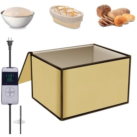 Boîte de fermentation pour pâte avec contrôle de température 50-115°F – Minuterie réglable – Récipient pliable pour levain et yaourt (1/5)