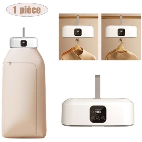 Sjlerst – Sèche-linge portable électrique avec minuterie et stérilisation UV – Capacité 10 à 20 pièces – Fonctionnement silencieux 45 dB – Télécommande incluse (1/5)