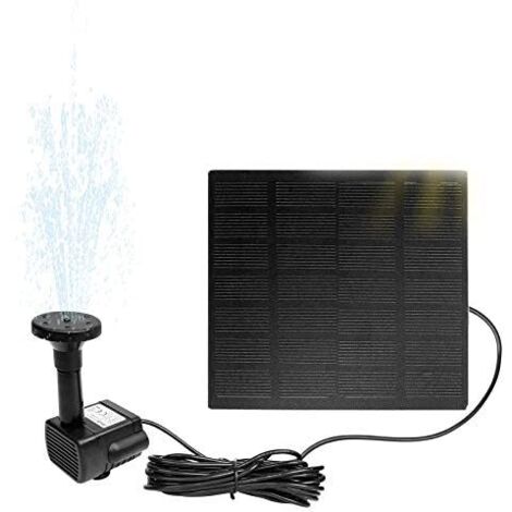 Pompes de bassin 1.8W Pompe solaire pour fontaine de bassin Pompe solaire pour jardin, bain d'oiseaux, décoration de jeux d'eau (carré) NAIZY (1/5)