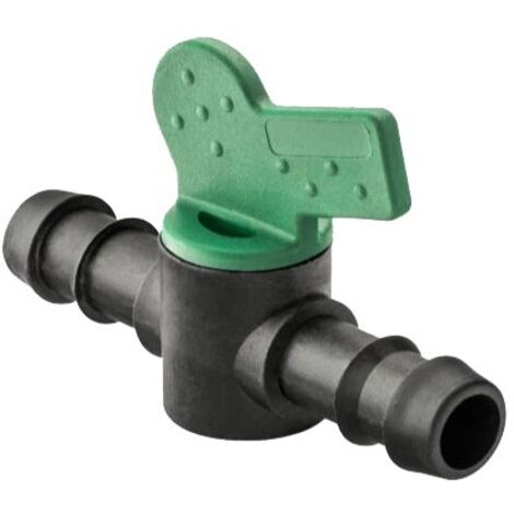 Vanne cannelée 16mm pour tuyau goutte à goutte – Robinet d'arrêt haute qualité fabriqué en Italie – Pour irrigation précise et efficace (1/2)