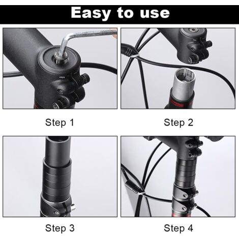 Rehausseur De Potence Vélo ENGWE - Alliage Aluminium - 4 Tailles (115 à 210 Mm) - Pour VTT, Route, BMX - Montage Simple