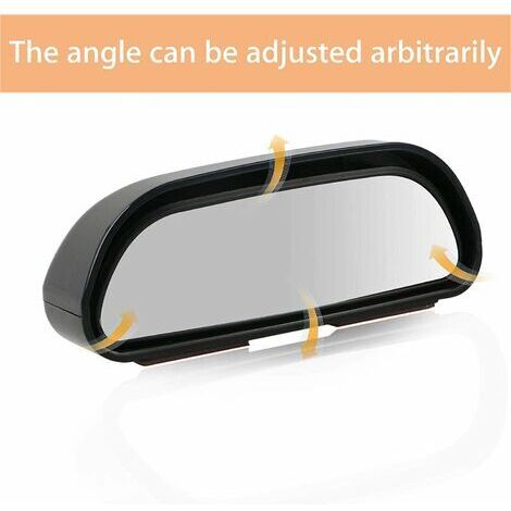 2 Rétroviseurs D'angle Mort 360° Pour Voiture, SUV, Camionnette - Miroir Grand Angle Réglable Avec Adhésif - 4