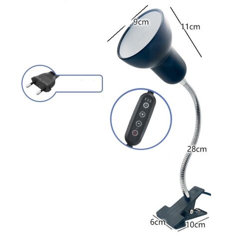 Lampe Chauffante Infrarouge 50W Pour Reptiles | Ampoule UVA Avec Douille E27 | Pour Terrarium Lézards, Serpents, Tortues | Verre De Quartz, Longue Durée - 7