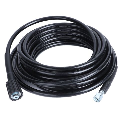 Rosvola – Tuyau de nettoyage haute pression 10m – Filetage M14xM22 – Compatible Karcher K2 K3 – PVC et acier inoxydable résistant