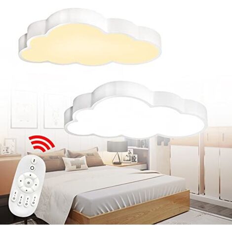 Naizy – Plafonnier nuage 48W dimmable – Température de couleur 3000K-6500K – Design créatif pour chambre d'enfant – Télécommande incluse (1/5)