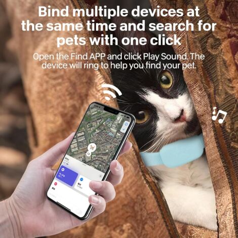 Collier GPS Pour Chat Sans Abonnement - Compatible Google Find My (Android), étanche, Batterie Longue Durée, Pour Petits Chats - 4