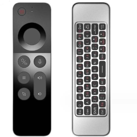 W3 2.4G télécommande de souris vocale, mini clavier télécommande sans fil Android TV box/windows/mac/linux (1/5)