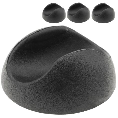 PrimeMatik - Protecteur de caoutchouc pour pieds et jambes Hairpin pour table 4-pack noir (1/5)
