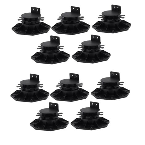 Paquet de 10 Supports Pont Réglables, Socle Base Fondation pour Plate-Forme Flottante, Hauteur Plancher (1/5)
