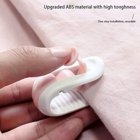 Pinces à Couette Anti-dérapantes - Lot De 6 - Fixation Housse De Couette Sans Aiguille - Pour Lits Simples à King Size - Rose