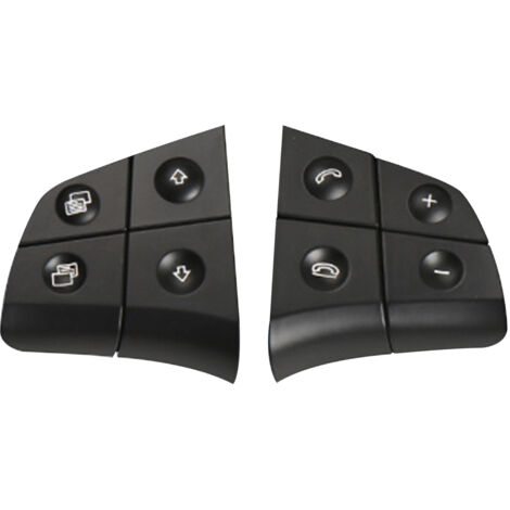 1 paire pour Mercedes-Benz Classe ML W164 interrupteur volant Classe B W245 interrupteur multifonction clé R Noir 4 clés (1/5)