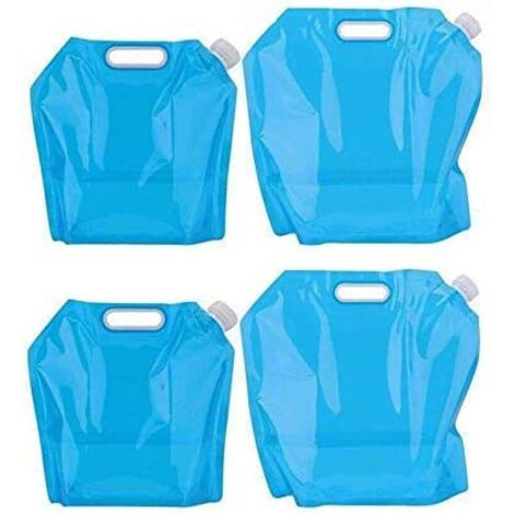 4, x, bidon d'eau, pliable, portable, pliable, eau potable, réservoir d'eau (1/5)