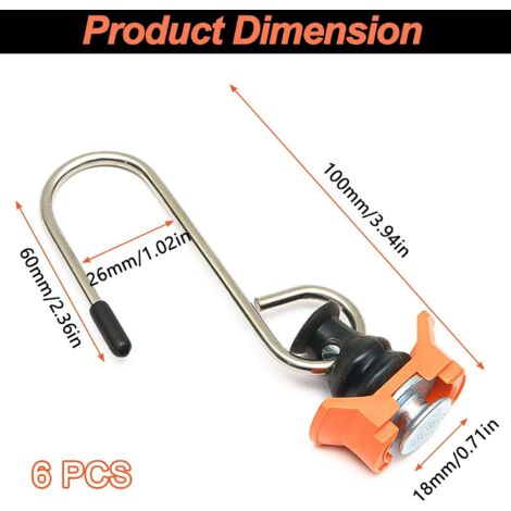 6 Pièces Crochet Aéro Pour Rail Arrimage - Crochet 50 Kg Anneau Arrimage Aéronautique Rail 20mm