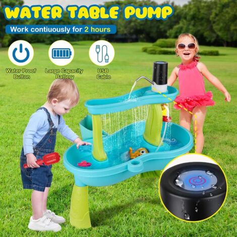 Pompe à Eau Sans Fil Pour Table D'Eau - Rechargeable 1200mAh - Accessoire Jeux Extérieur Jardin - Durée 2h - Dès 3 Ans