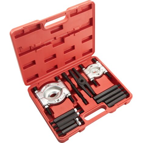 Tectake – Coffret extracteur de roulements 12 pièces – Accessoires inclus pour divers roulements – Mallette de transport pratique – Outil mécanique professionnel