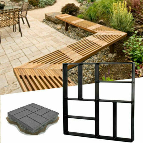 Moule à Pavé Béton Pavage Chemin Moule pour Dalles Pierres Stepping Brique DIY Jardin Allée 40x40 cm (1/5)