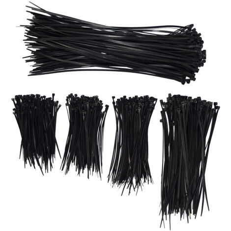 Lot de 500 serre-câbles nylon 10-30 cm – Résistants aux UV – Capacité de charge jusqu'à 18 kg – Installation rapide – Pour intérieur et extérieur – Eyepower (1/5)