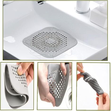 Lot De 2 Filtres De Vidange Pour Sol, Douche, évier - Attrape-cheveux En Maille, Argent