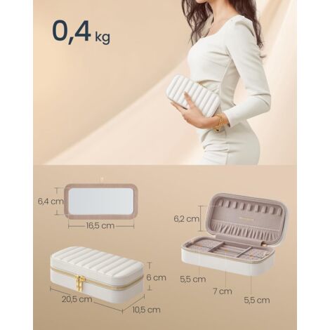 Boîte De Rangement Bijoux Pliable Portable - Pour Colliers Et Boucles D'oreilles - Générique Neuf