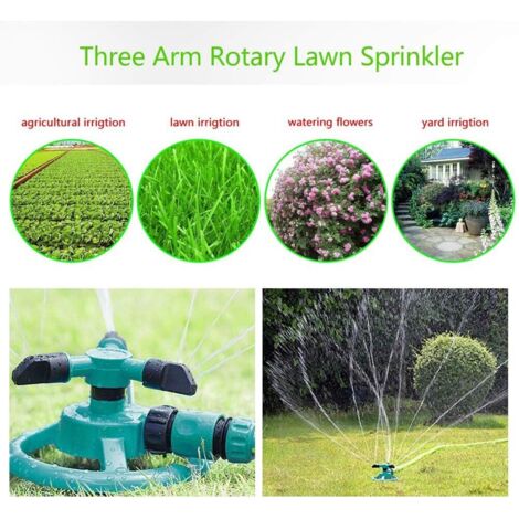Lot De 4 Arroseurs De Pelouse 360° Rotatifs Réglables - Irrigation Automatique 90°/180°/360° Pour Jardin, Fleurs, Légumes Et Plantes