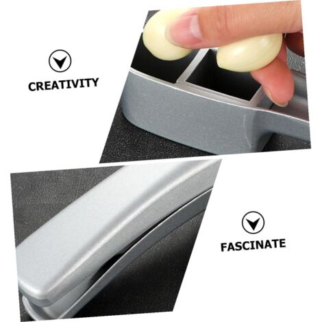 Fackelmann Presse-Ail Robuste – Écraseur D'Ail En Acier Inoxydable Et Fibre De Verre, Noir