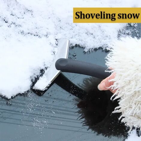 Grattoir à Glace DUNLOP Avec Balai Télescopique - Outil Déneigement Voiture Micro-Lèvre 105 Mm