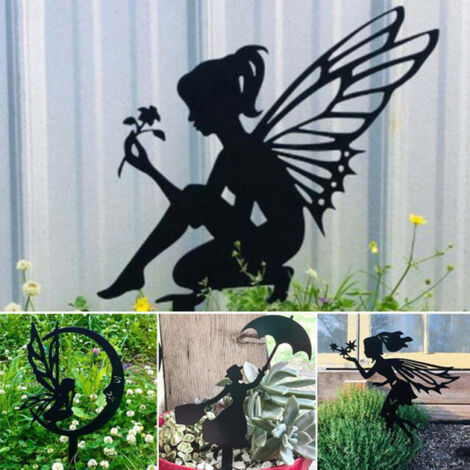 Kit De 2 Figurines Fées Pour Jardin Féérique - Décorations Magiques Et Réalistes Pour Extérieur