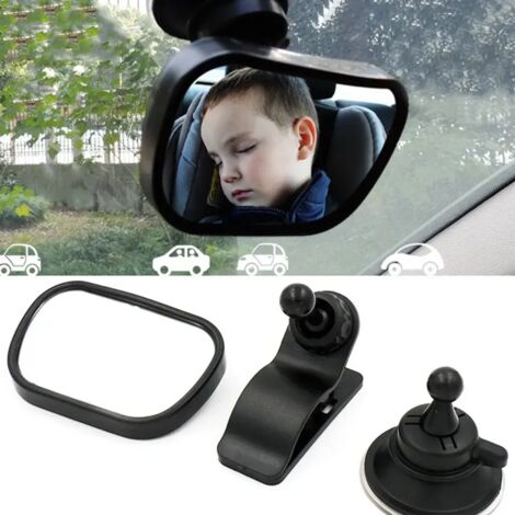 Comius Sharp Rétroviseur Bébé Voiture 100% Incassable – Avec Lumière LED 2000mAh, Commande Vocale Ou Interrupteur – Vue Arrière Parfaite