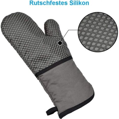 BESTonZON 4PCS De Cuisine Et Maniques, De Four En Coton, Anti-dérapant Pour La Cuisson,BBQ