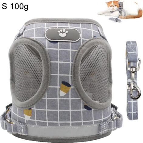 Harnais Pour Chat Anti-évasion Renchey - Ajustable, Avec Laisse, Tailles XS à L, Pour Randonnée Et Extérieur