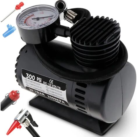 Compresseur D'Air Portable 12V/220V 200PSI - Gonfleur Pneus Voiture Moto Vélo Multifonction