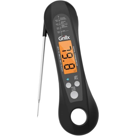 Thermomètre à viande GrillX - Thermomètre barbecue numérique - Thermomètre de cuisine sans fil - Thermomètre à cœur - Thermomètre alimentaire - Kamado