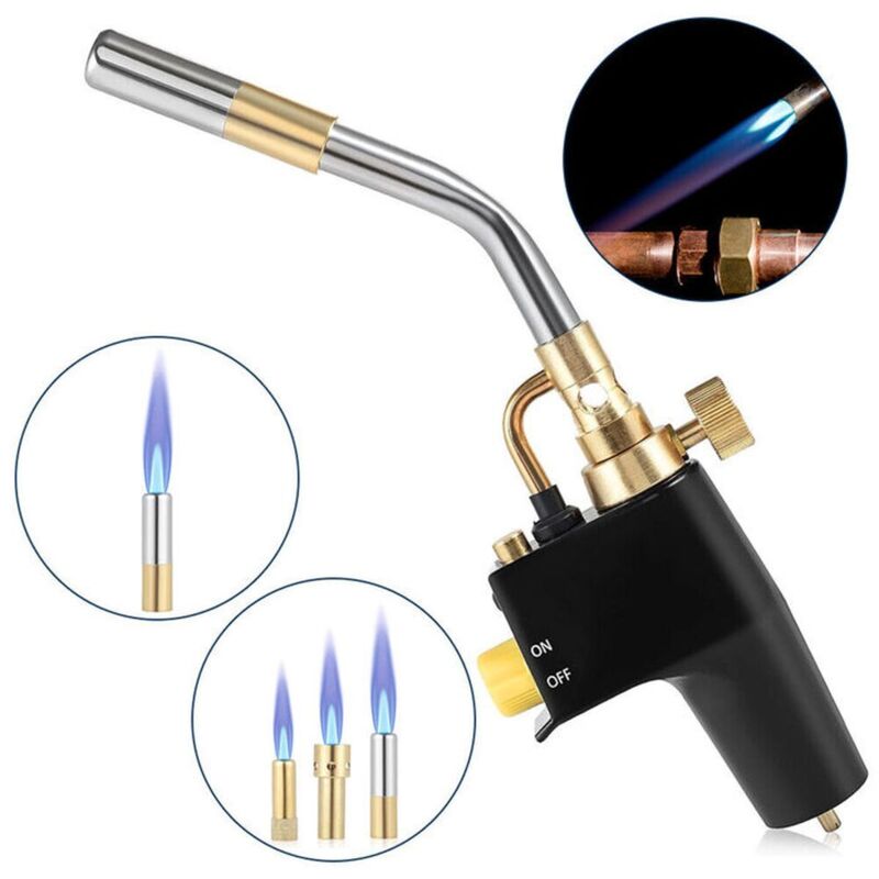 Gaz Auto-allumage Turbo Torche Brasage Soudage Propane - Pistolet à Flamme Pour Plomberie Et Réparation