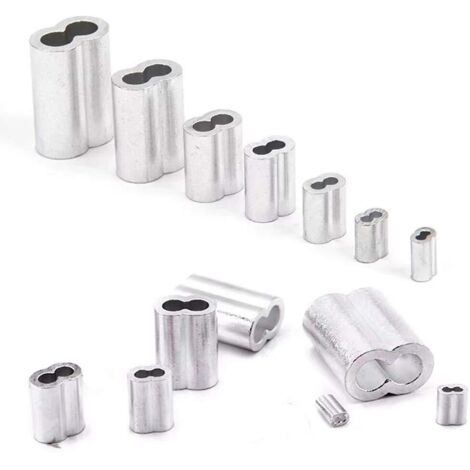 Manchons à Sertir en Aluminium 150 Pcs - Double Virole Ferrules Pour