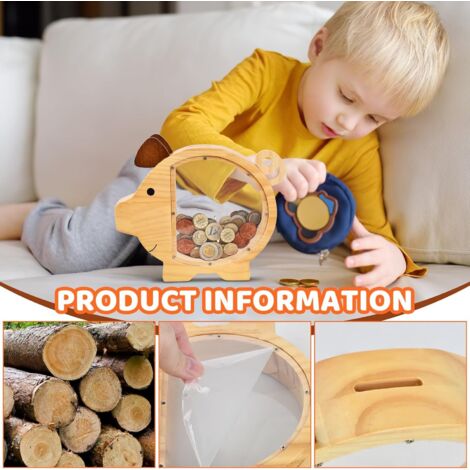 Mousehouse Gifts Grande Tirelire Cochon Rose - Tirelire Enfant Adulte Fille Garçon Décoration Chambre Cadeau Épargne Mignonne