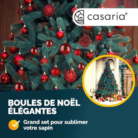 Lot de 103 boules de Noël or Décorations pour sapin en plastique