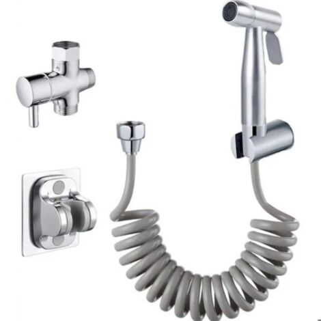 Bidets,Pulvérisateur de toilette à main, Kit de pulvérisation de Bidet de toilette en acier inoxydable robinet de Bidet (1/4)