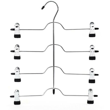 Cintres pour jupes Cintres pour pantalons à 4 niveaux Cintres peu encombrants Organisateur de placard pour jupe, pantalon (1/5)