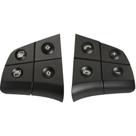 1 paire pour Mercedes-Benz Classe ML W164 interrupteur volant Classe B W245 interrupteur multifonction clé R Noir 4 clés (1/5)