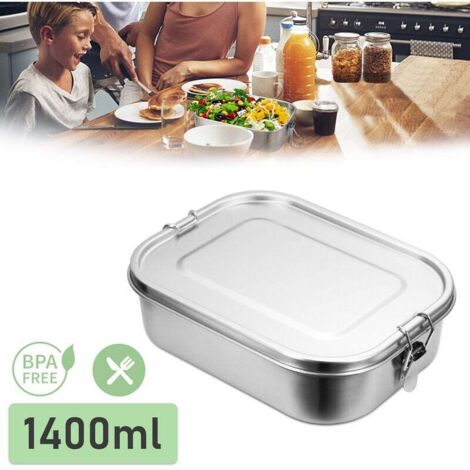 Hengda 1400ml Boîte à lunch boîte à lunch en métal boîte à lunch thermo-conteneur en acier inoxydable sans BPA (1/5)