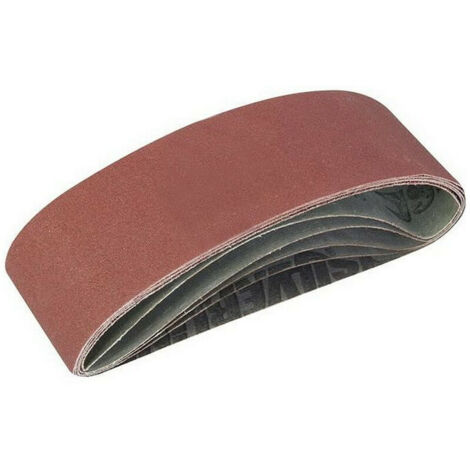 Lot 5 bandes abrasives assorties 75 mm x 533 mm pour ponceuses (1/2)