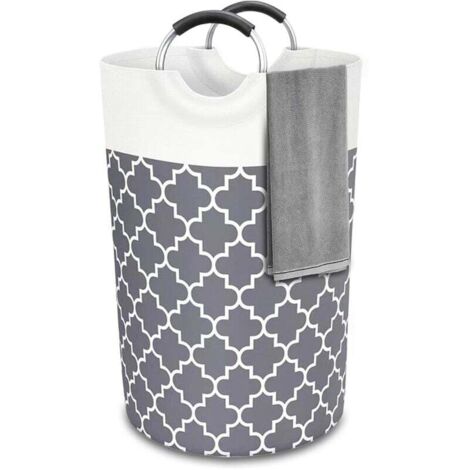Panier a Linge,82L Grand Panier à Linge Sale Pliable Imperméable,Panier à Linge pour Salle de Bain (1/5)