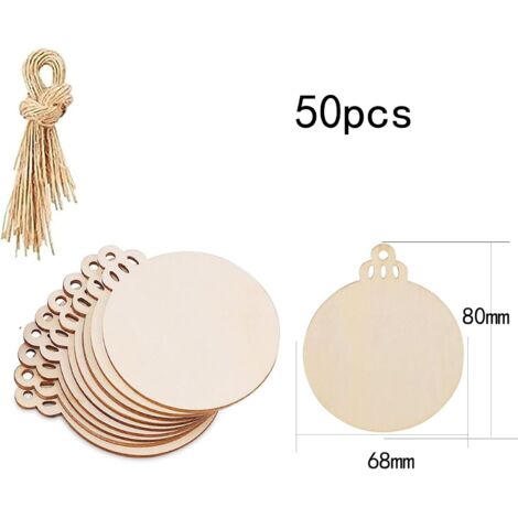 Coopay Kit Crochet Porte-Bonheur 50 Boules En Bois Avec Visages Et Fils Dégradés