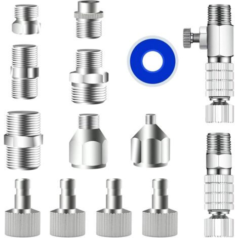 Lot de 14 adaptateurs pour , coupleurs de déconnexion rapide pour , kit de raccord pour compresseur d'air, tuyau (1/5)