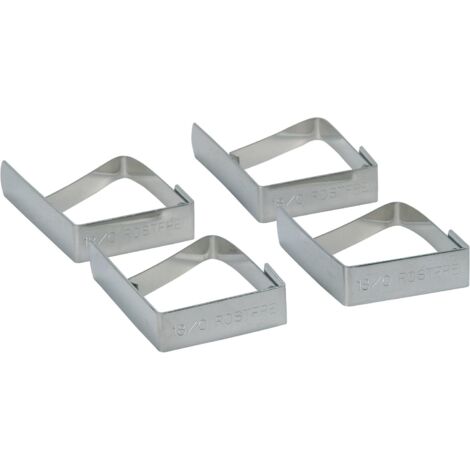 Lot de 4 Pinces pour Nappe en INOX, pour Intérieur et Extérieur, 5 x 4 cm (1/5)