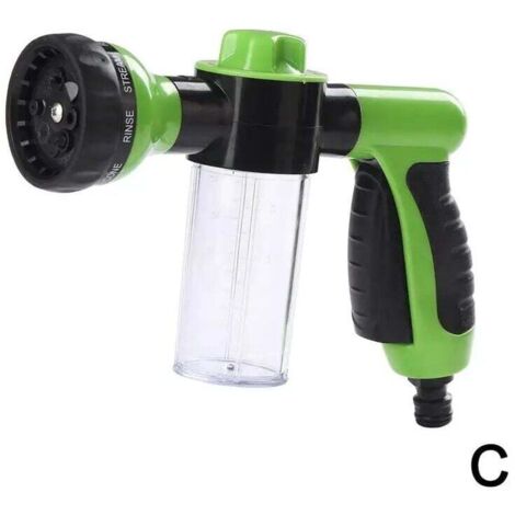 Pistolet de lavage à l'eau automatique - Nettoyage de voiture - 3 jets - Lance de mousse (1/5)