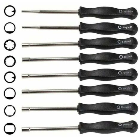 Lot de 8 Outil de réglage du carburateur, 2 Cycles La Plupart des Moteurs de Tournevis pour Carburateur Nettoyage Moteur Réparation Convient à (1/5)