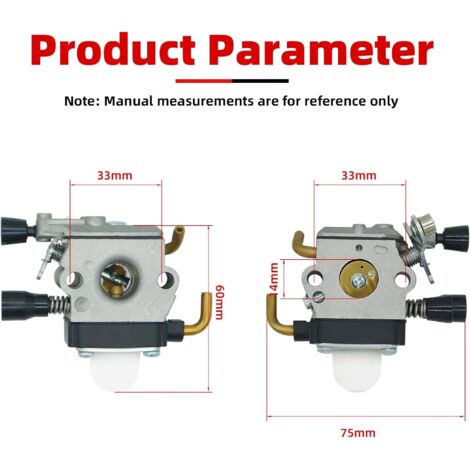 Carburador Para Stihl HL45, HL75, HS70, HS80, FS80, FS85 – Modelo 4140 120 0619, Sin Marca